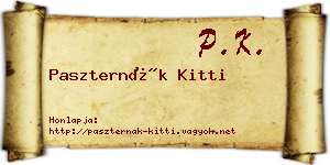 Paszternák Kitti névjegykártya