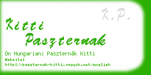 kitti paszternak business card