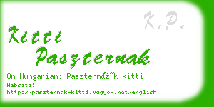 kitti paszternak business card